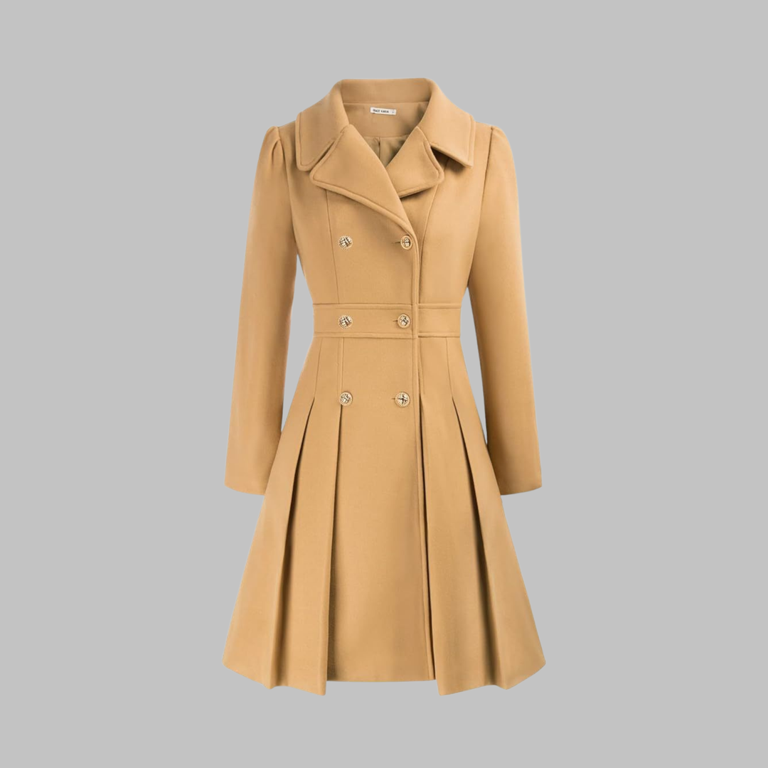 Dami - Elegant Double-Breasted Long-Sleeve Coat