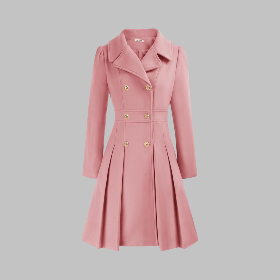 Dami - Elegant Double-Breasted Long-Sleeve Coat