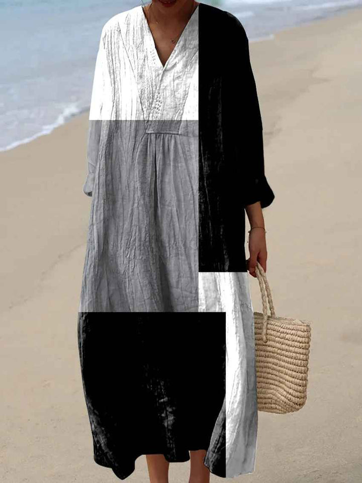 Zoe | Elegant Casual Maxi Dress for Women with Colorful Patchwork Print