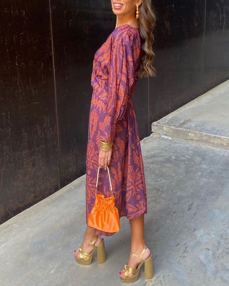 Brenda | Elegant Purple Maxi Dress for Formal Wedding Guest in A Line Boho Style
