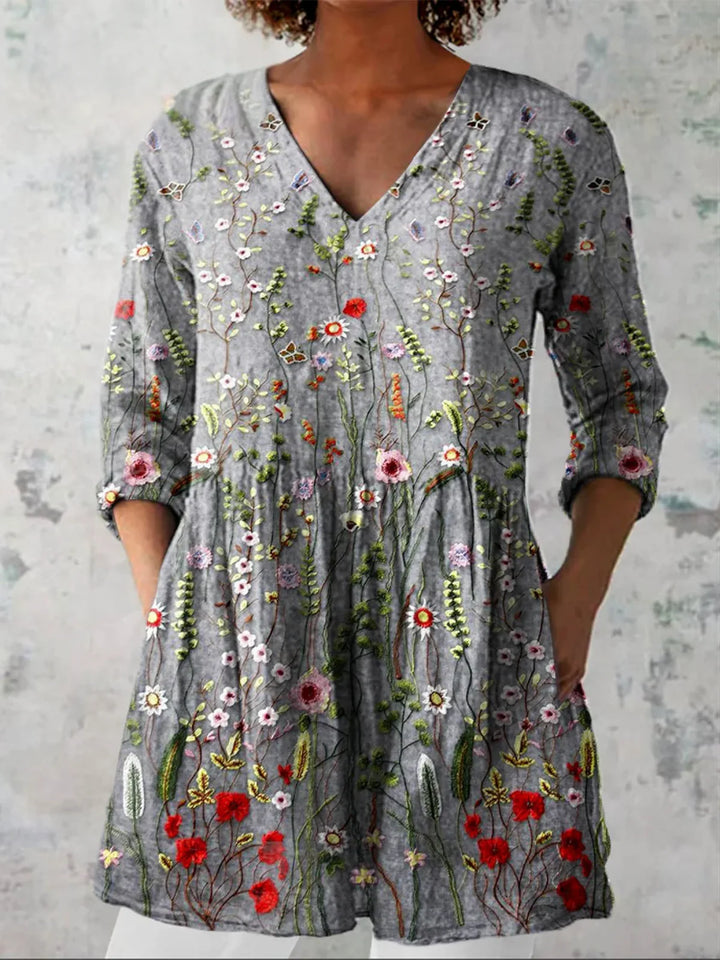 Sophie | Long Blouse with V-Neck