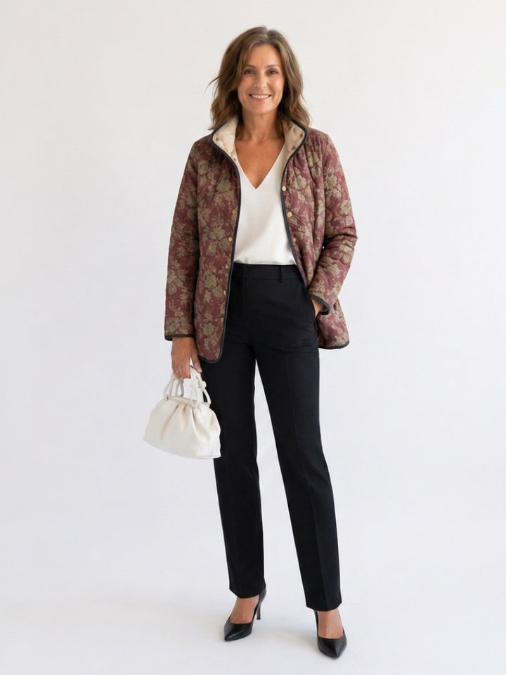Corinne | Retro Floral Print Jacket