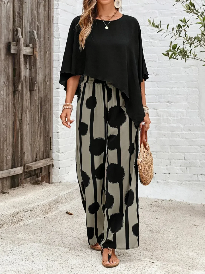 Kalliope -  Comfortable Elastic Waist 2-Piece Set