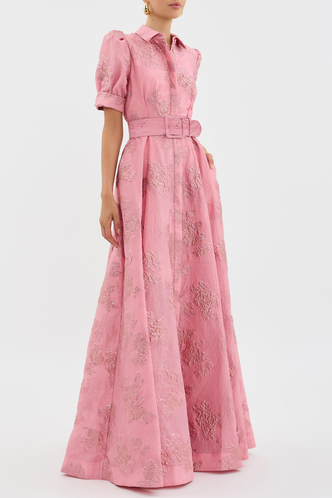 Camille | Elegant Pink Maxi Dress for Formal Wedding Guest Style