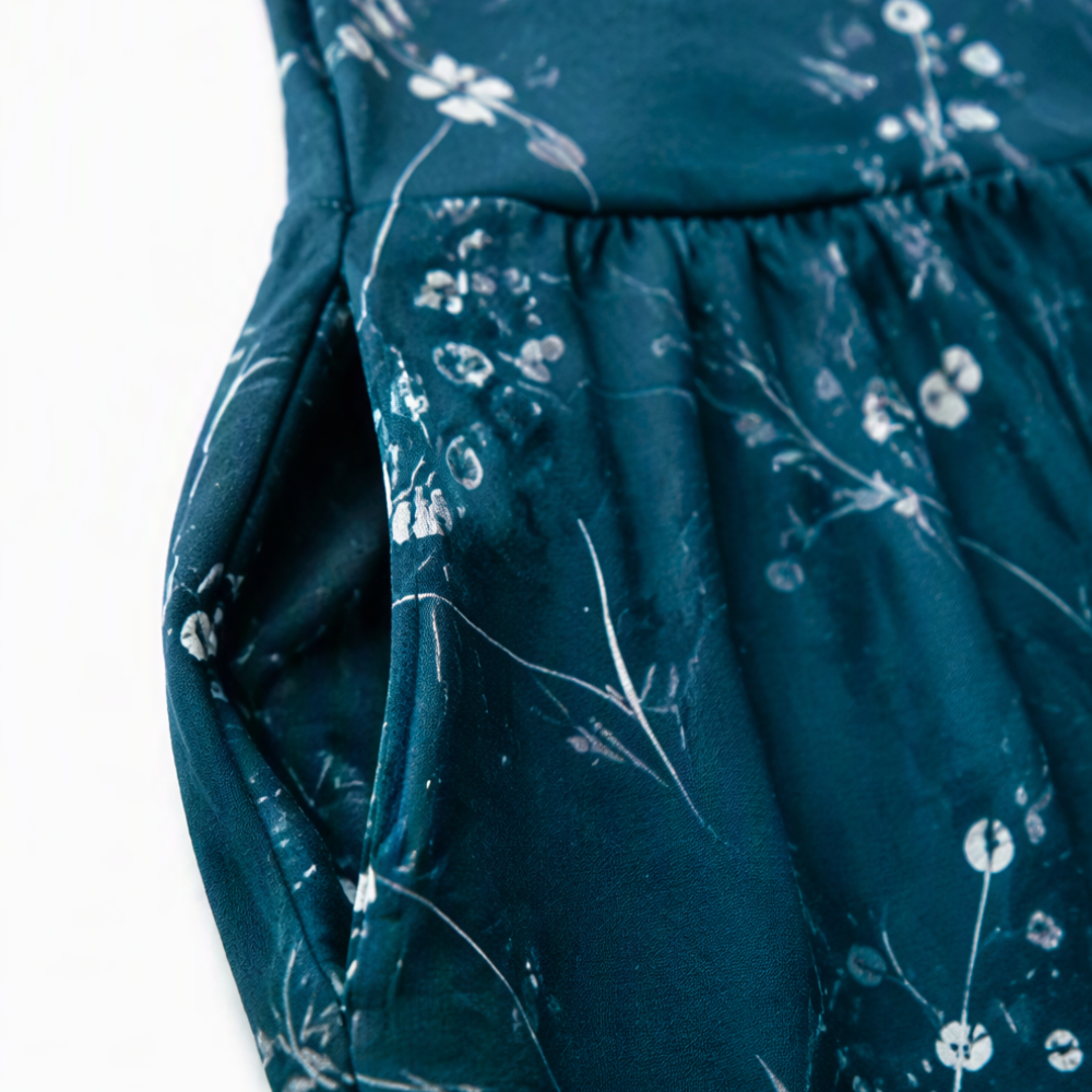 Effortless Plus Size Floral Maxi Dress with Scoop Neck Button Front Autumn Style