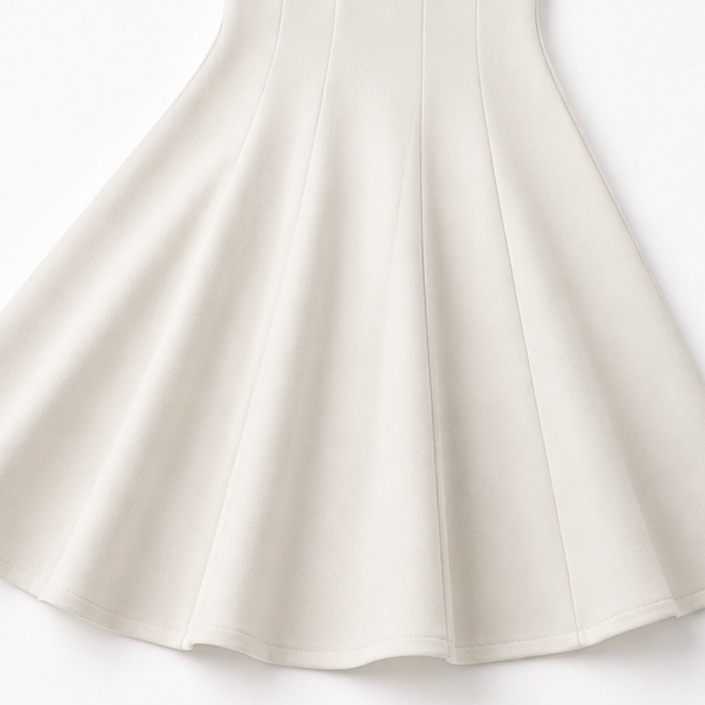 Elegant Satin Midi Dress with Square Neck Cap Sleeve Fit and Flare Fall Wedding Guest