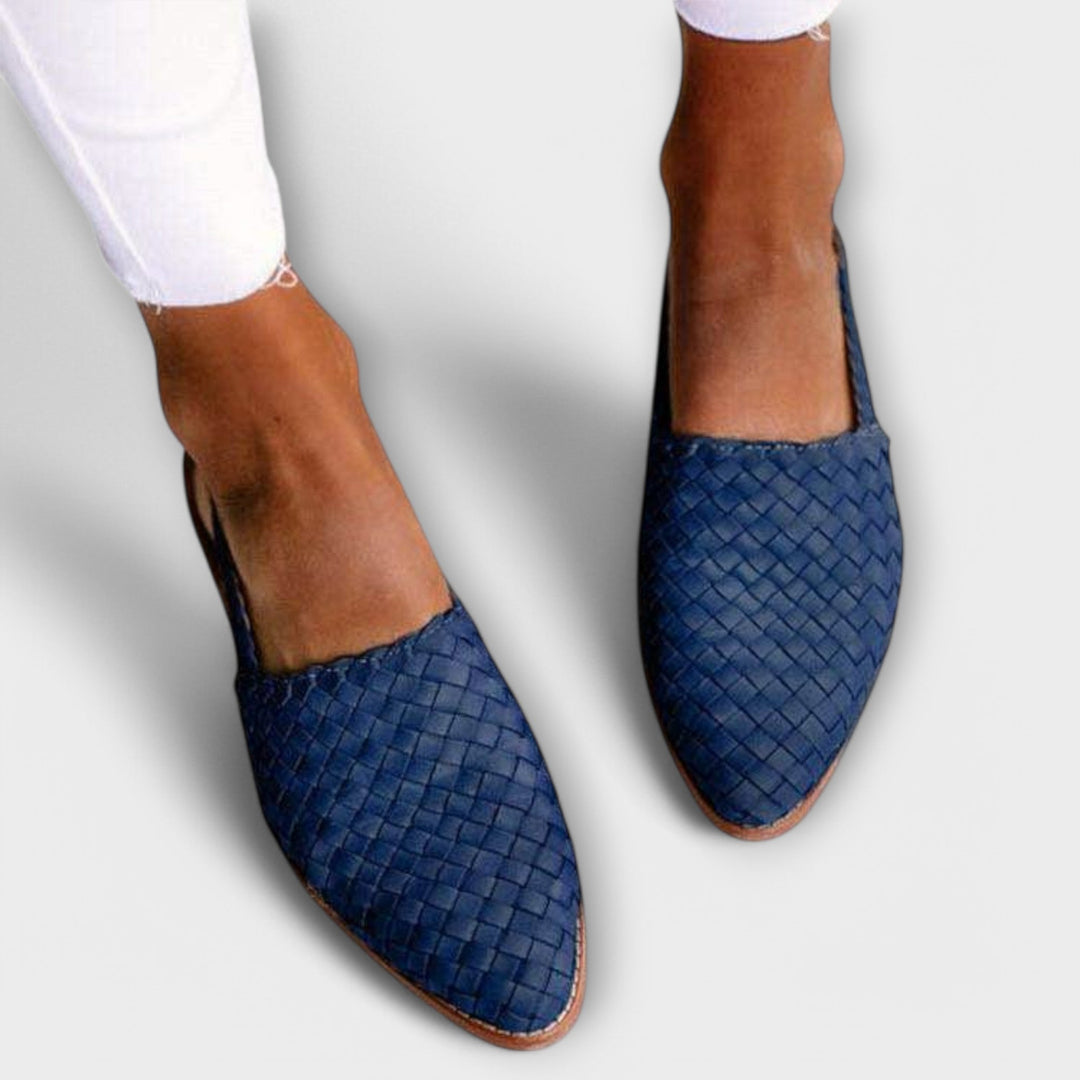 Aurora | Woven Slingback Loafers