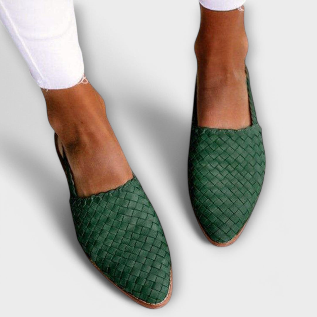 Aurora | Woven Slingback Loafers