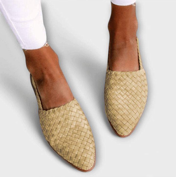 Aurora | Woven Slingback Loafers