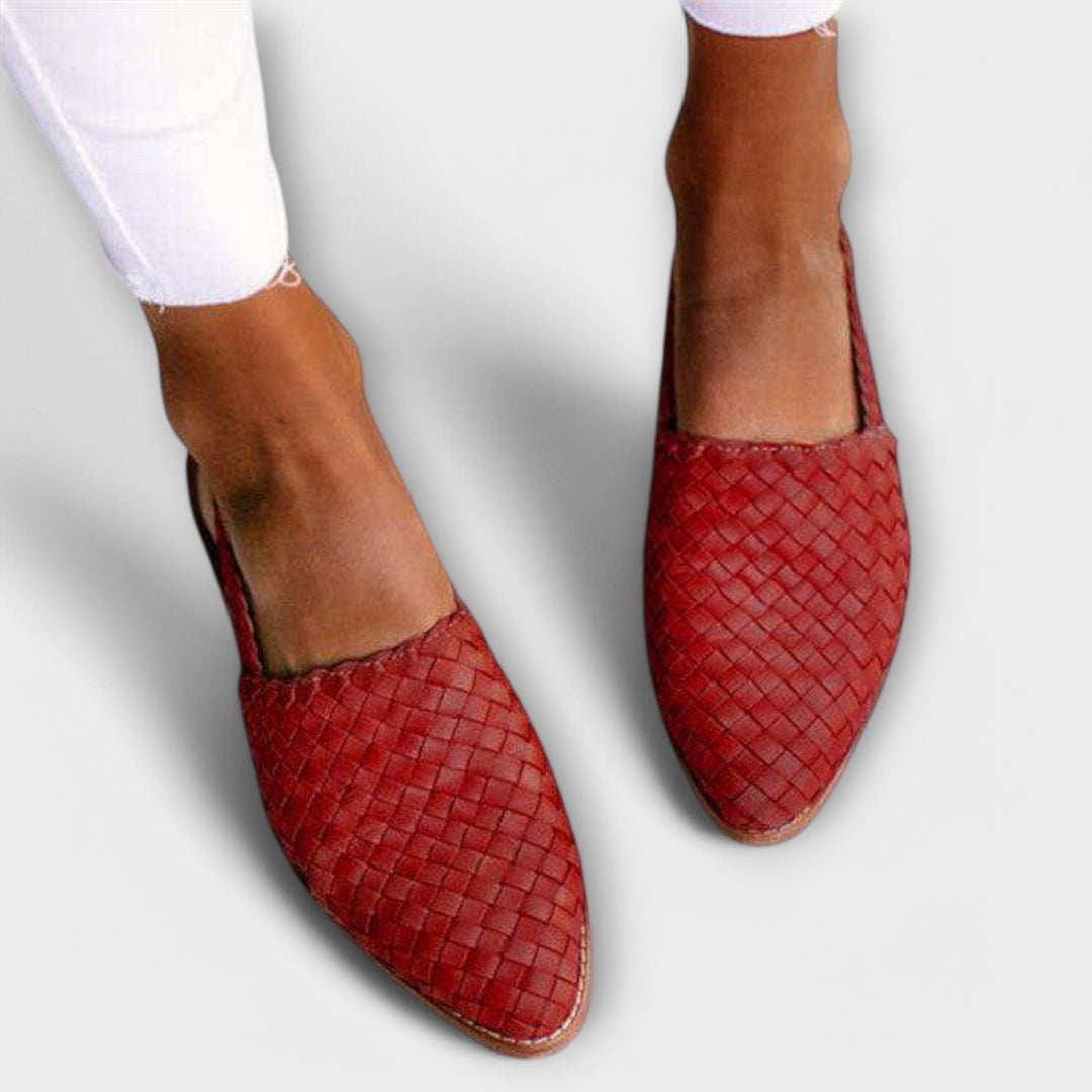 Aurora | Woven Slingback Loafers